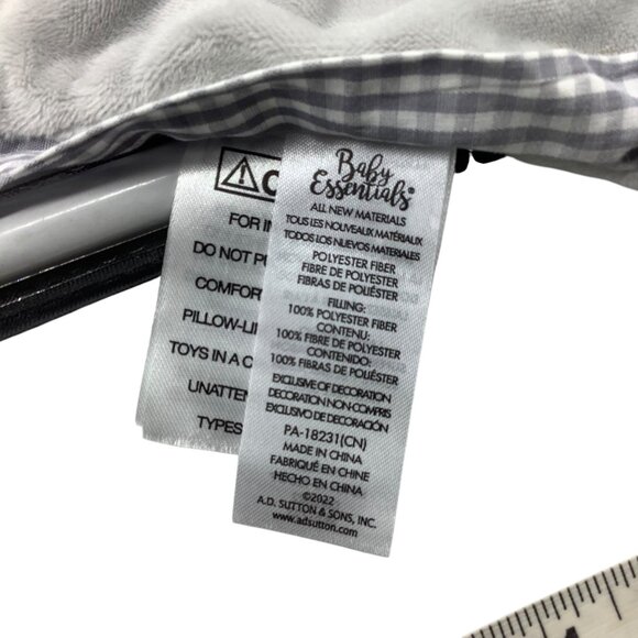 Elephant Baby Security Blanket Lovey 13” Baby Essentials Thank Heaven Gingham - Picture 3 of 6